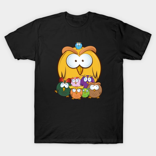 Angry Owls T-Shirt by Roadkill Creations